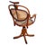 1900 - 1909 1900-1909 Rare Late Victorian Bespoke Bent Oak Barbers Chair With Cane Seat, Germany For Sale - Image 5 of 8