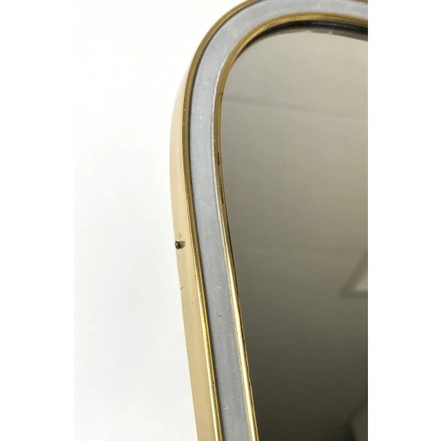 Vintage Brass Table Mirror For Sale - Image 4 of 5