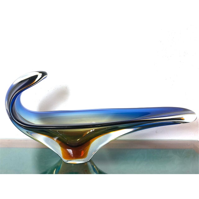 Vintage Sommerso Murano Glass Catchall, 1960s For Sale - Image 11 of 12