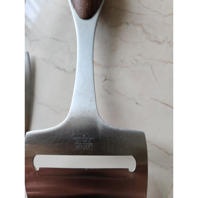 Dansk Dansk Vivianna Torun Cheese Slicer Knife Set Teak Stainless For Sale - Image 4 of 8