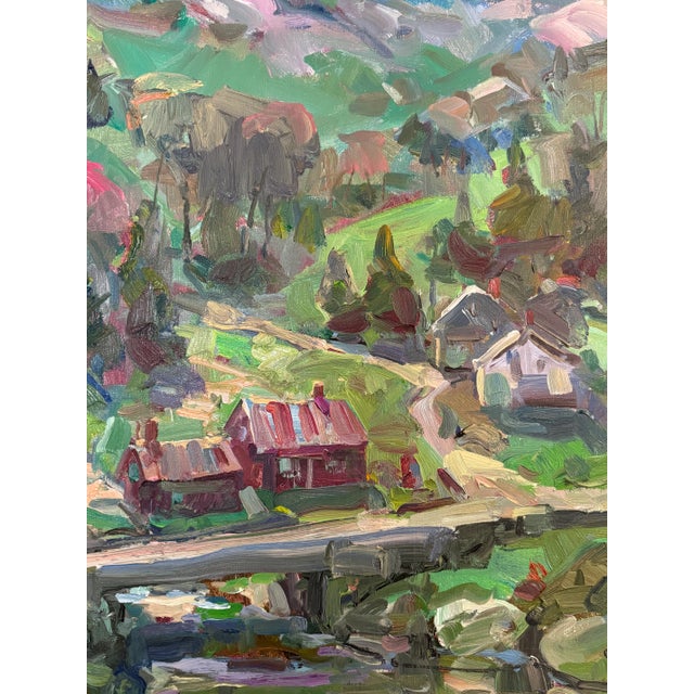 36x48. Oil on canvas by Florida artist James P. Kerr. Little Switzerland, North Carolina. Signed lower right of painting,...