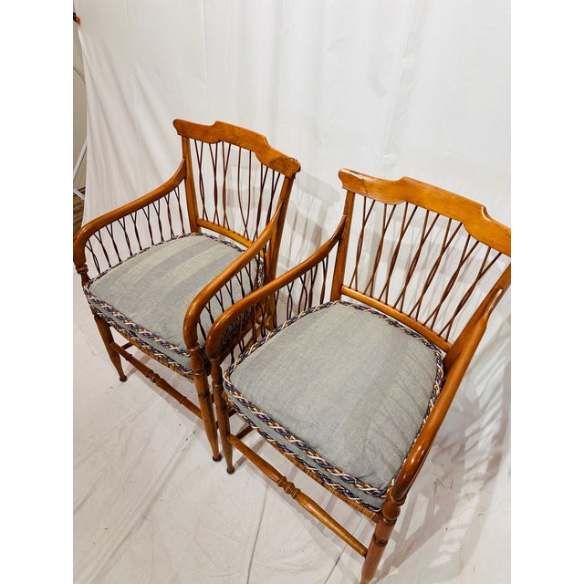 Brown Pair Antique Chippendale English Chairs For Sale - Image 8 of 10