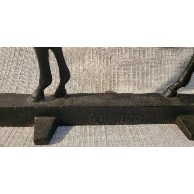 Mid 20th Century Mid 20th Century Cast Iron Horse Doorstop Signed Hunter For Sale - Image 5 of 7