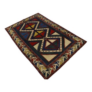 Colourful Vintage Wool Carpet For Sale
