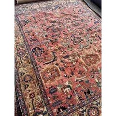 Antique Heriz Village Carpet - 9.4 X 11.4 For Sale - Image 10 of 12