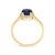 10K Yellow Gold Blue Sapphire and 1/10 Cttw Diamond Halo Ring, Size 6.5 For Sale In New York - Image 6 of 7