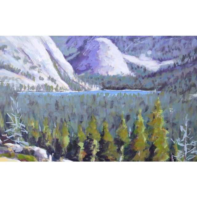 Mountain Lake - Plein Aire Landscape Acrylic on Board by Nick White For Sale In Monterey, CA - Image 6 of 10