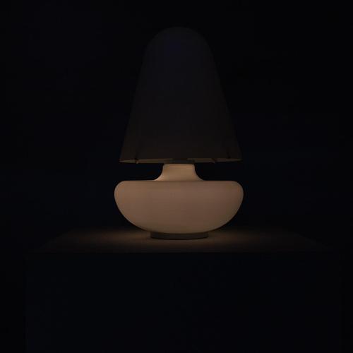 Glass Frosted Glass Table Lamp, 1970s For Sale - Image 7 of 15