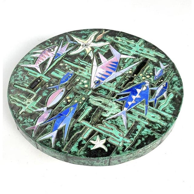 Ceramic Fish Table from Eva Herbiet, Belgium, 1960s For Sale - Image 6 of 8