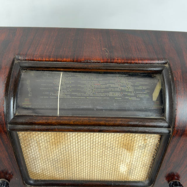 Wood Vintage Model 443 A Valve Radio in Radica Wood from Siare, Milan, Italy For Sale - Image 7 of 14