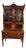 1930s Federal Style Mahogany Secretary Desk Hutch Display Cabinet Bookcase For Sale