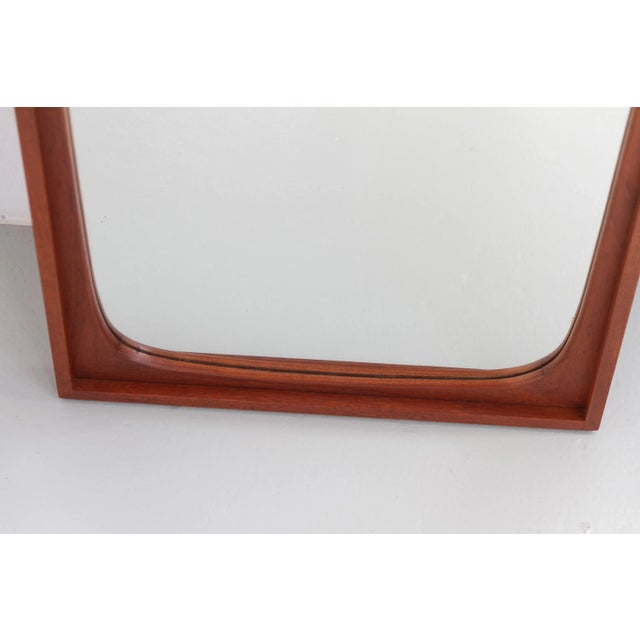Large Mid-Century Modern Danish Teak Mirror, 1960s For Sale - Image 6 of 18