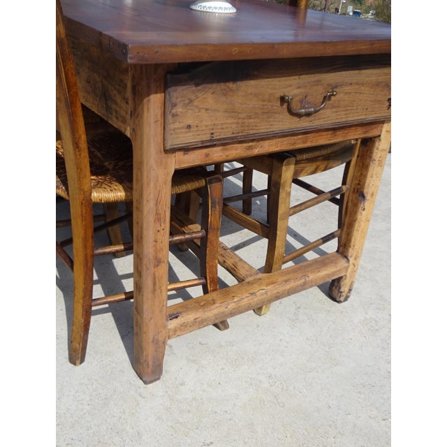 Antique Farm Oak Table, 1800s For Sale - Image 15 of 18