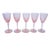 Cambridge Glass Company 1929 Cambridge Glass Pink Etched Cordial Glasses, Etch 740, Set of 5 For Sale - Image 4 of 13
