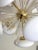 Contemporary Triedro and White Murano Glass Sputnik Gold Chandelier For Sale - Image 11 of 11