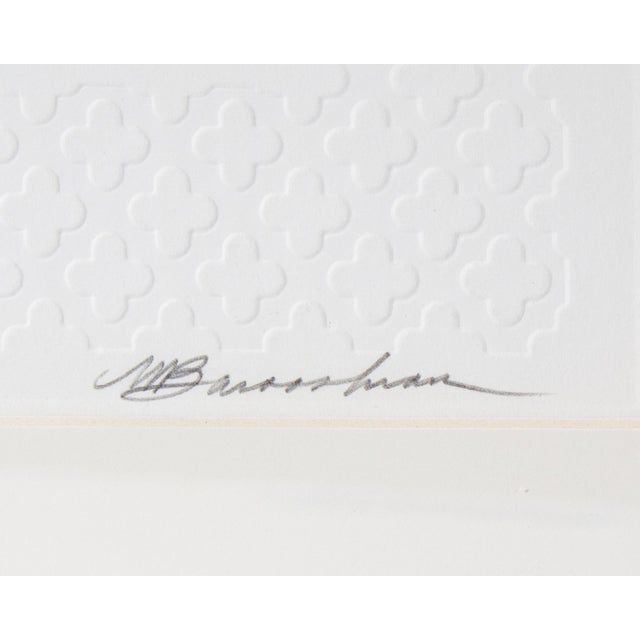 White Signed Abstract Intaglio Print by Martin Barooshian For Sale - Image 8 of 10