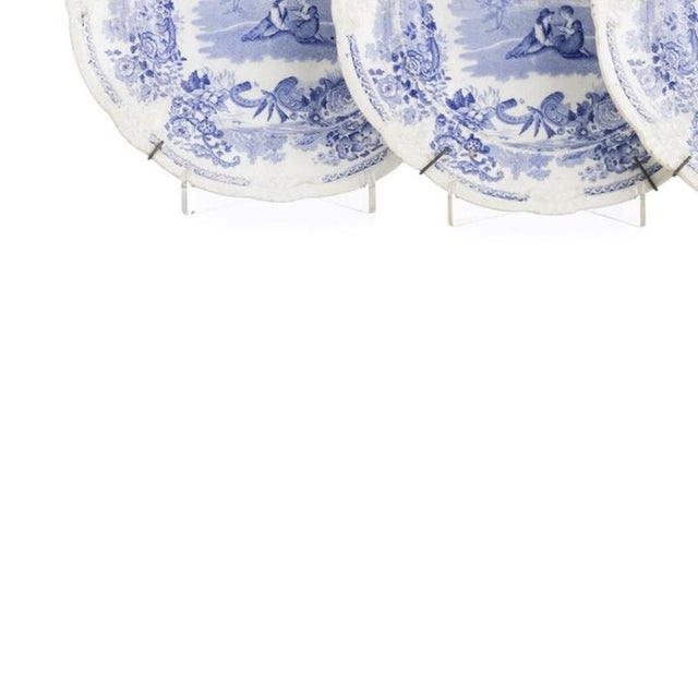 Faience Plates from Davenport, 19th Century, Set of 4 For Sale - Image 3 of 6