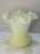 1970s Fenton Custard Satin Glass Crimped Edge Vase For Sale - Image 10 of 10
