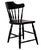 Vintage Windsor Style Spindle-Back Dining Chairs in Black Oak, 1960, Set of 6 For Sale - Image 4 of 12