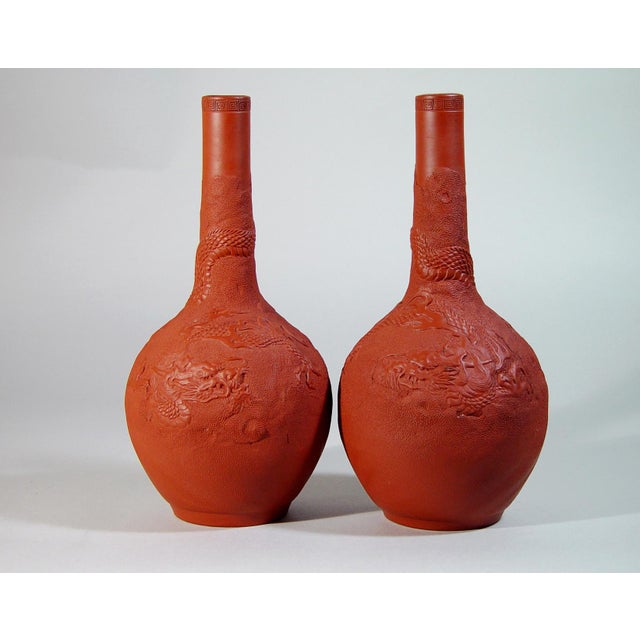 Japanese Redware Pottery Vases a Pair Chairish