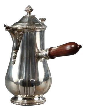 French Silver Hot Chocolate Pot or Coffee Pot by Puiforcat