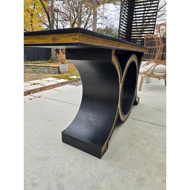 Global Views Black / Gold Console Table For Sale - Image 11 of 16