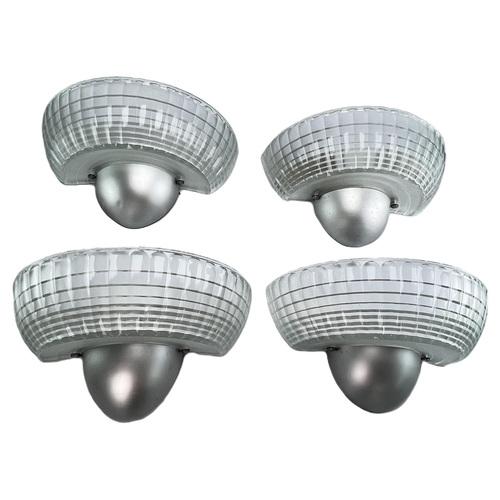 Art Deco Glass Wall Lamps from Holophane France, 1940s For Sale - Image 14 of 14