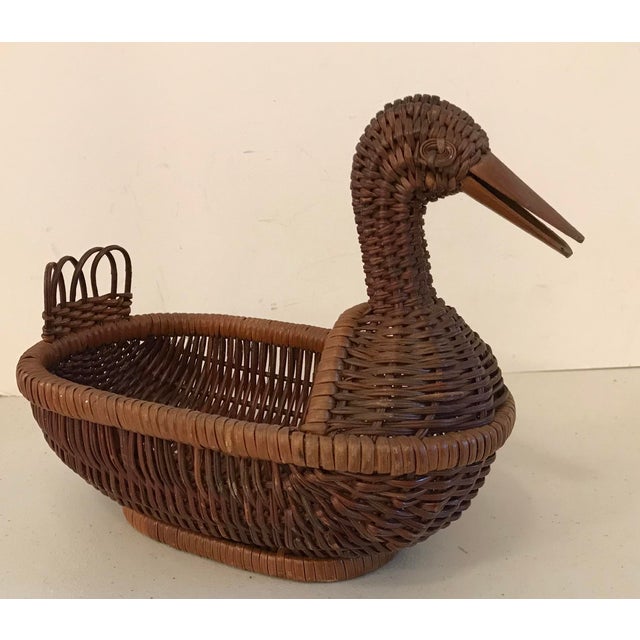 Vintage Wicker Duck Basket Chairish
