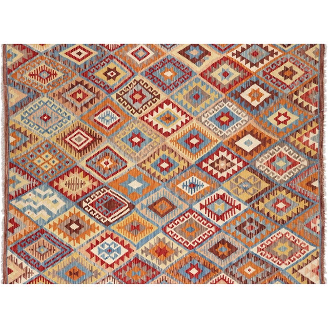 Contemporary Afghan Maimana Kilim Rug For Sale