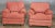 Store Item: Pair HANCOCK & MOORE Red Suede Leather Armchairs Club Chairs Nailhead Trim Description: Chairs feature a...
