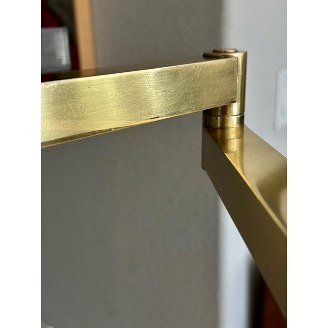 Frederick Cooper Solid Brass & Lucite Swing Arm Floor Lamp For Sale - Image 11 of 18