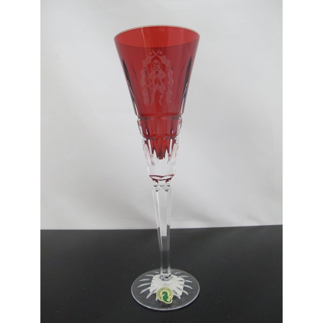 Waterford Crystal holiday champagne toasting flute from the '12 Days of Christmas" collection. This glass represents the...