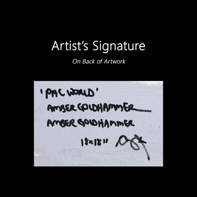 Pac World - Abstract Colorful Retro Inspired Graffiti Original Artwork by Amber Goldhammer For Sale - Image 9 of 9