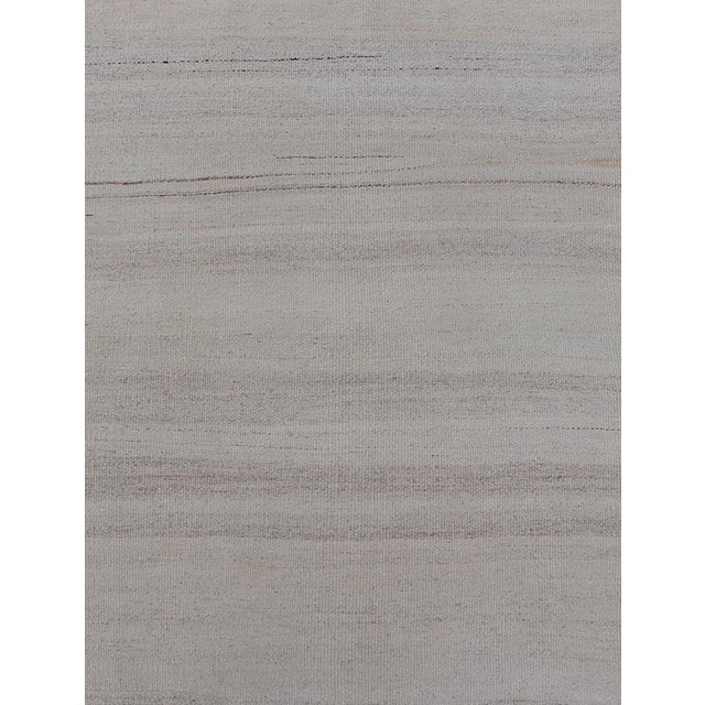Gray Vintage Turkish Kilim Runner With Subtle Neutral Tones and Elegant Stripes 2'5 X 13'10 For Sale - Image 8 of 10