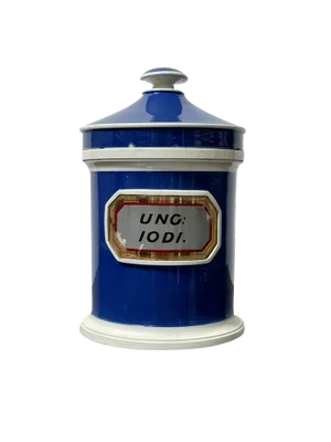 Antique Victorian Ceramic Apothecary Jar, 1890s