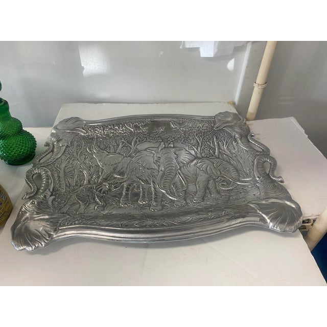 1980s Large Elephant Tray by Arthur Court For Sale - Image 9 of 11
