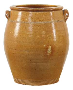 Large Rustic Farmhouse Earthenware Confit Jar
