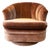 Vintage 1970s Handcrafted Charles Schneider Mid Century Modern Channel Back Swivel Chair For Sale