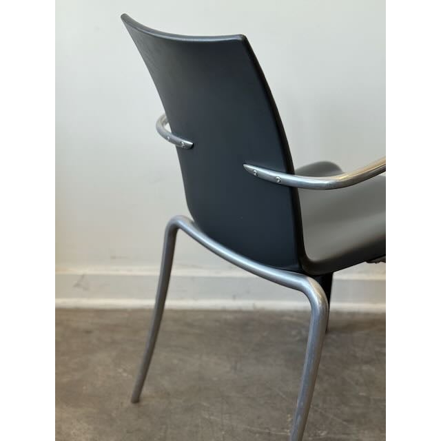 Textile Vintage Philippe Starck for Vitra "Louis 20" Chair in Gray For Sale - Image 7 of 8