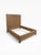 Custom Microsuede Queen Bed Frame With Channel-Tufted Headboard For Sale - Image 4 of 9