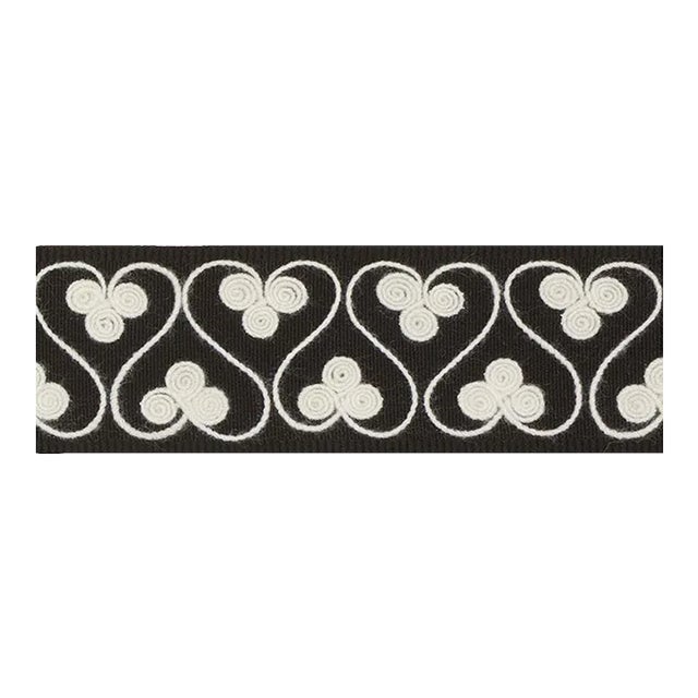 Sample - Schumacher Coquette Tape in Black For Sale