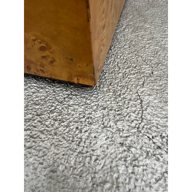 Burl Pedestal Display Column Milo Baughman Style Mid Century Modern For Sale - Image 11 of 14