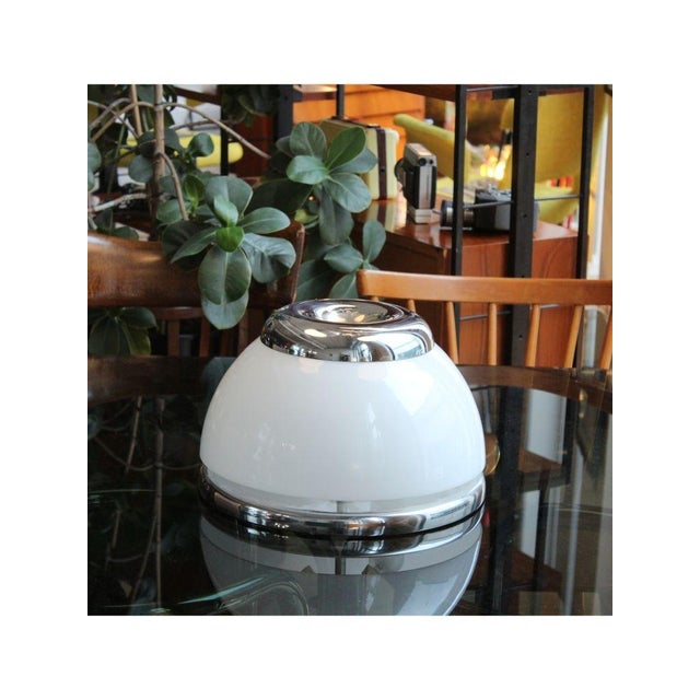 White Semi-Spherical Floor Lamp, 1960s For Sale - Image 8 of 9