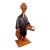 Vintage Italian Hand-Carved Wood Scholar/Lawyer Figure Sculpture by Romer For Sale