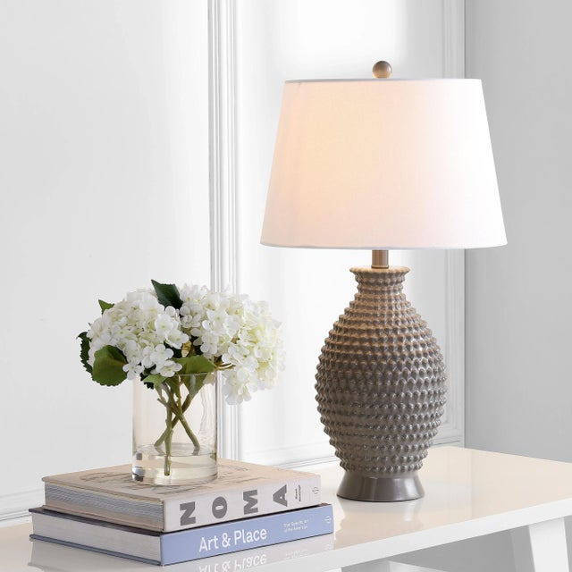 Robert Table Lamp Grey - a Pair For Sale - Image 4 of 8