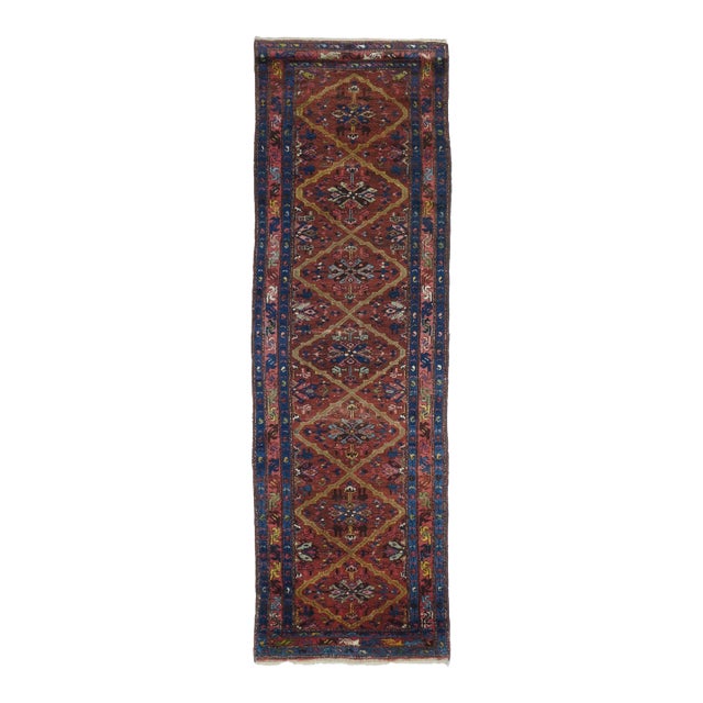 Antique Karajeh Heriz Rug 3'0'' X 9'7'' For Sale