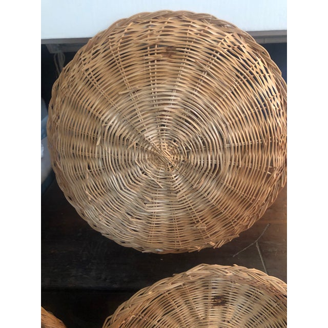 Set of Eight Wicker Plates/Plate Liners/Chargers For Sale In Houston - Image 6 of 6