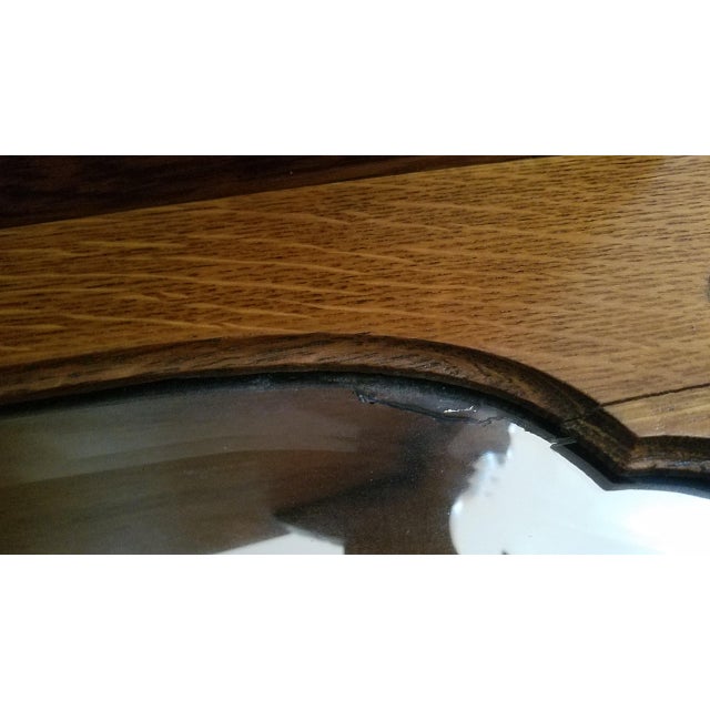 1920s Victorian Golden Tiger Oak Curio Curved 3 Bow Front For Sale In Providence - Image 6 of 18