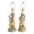 Mid 20th Century Deer Ceramic Lamps With Majolica Style Glaze - a Pair For Sale