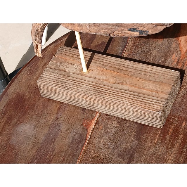 2000 - 2009 Driftwood Abstract Whale / Fish on Stand Coastal Decor For Sale - Image 5 of 5